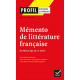 Profil - Memento de la littérature française
