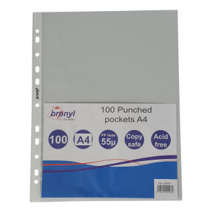 A4 PP gladde insteekhoezen – set van 100 stuks – 60 micron